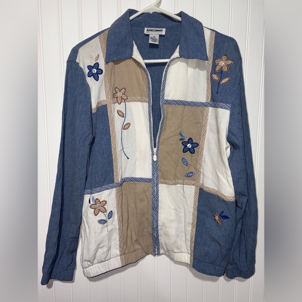 Vintage Alfred Dunner Women's Patchwork Jacket| Size 10